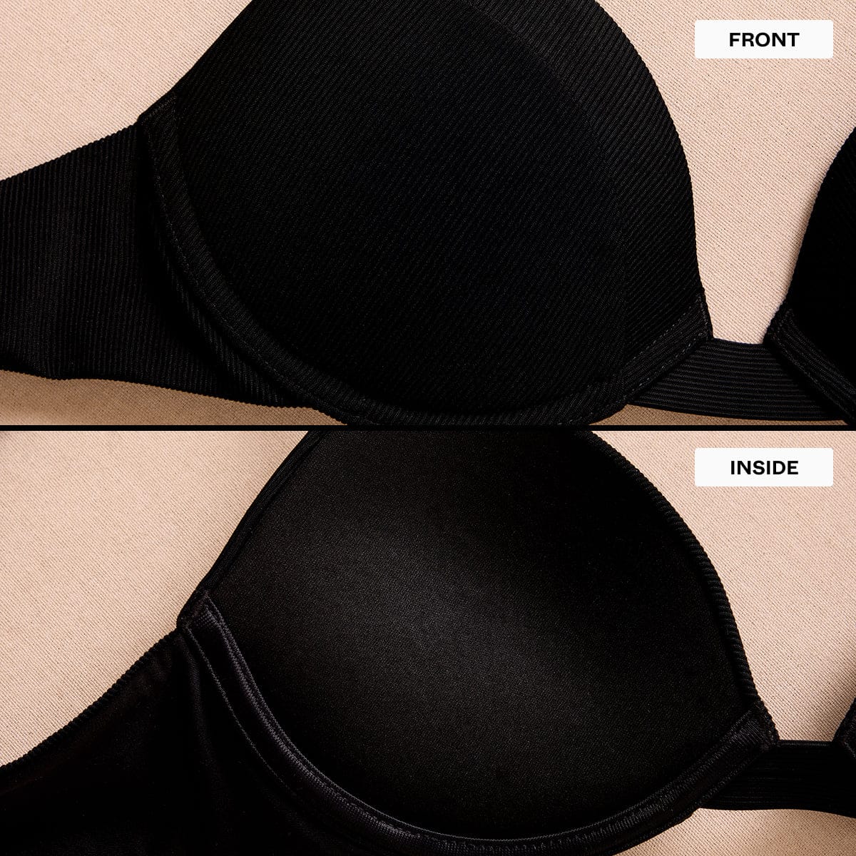 Lift Up Bikini Top Black