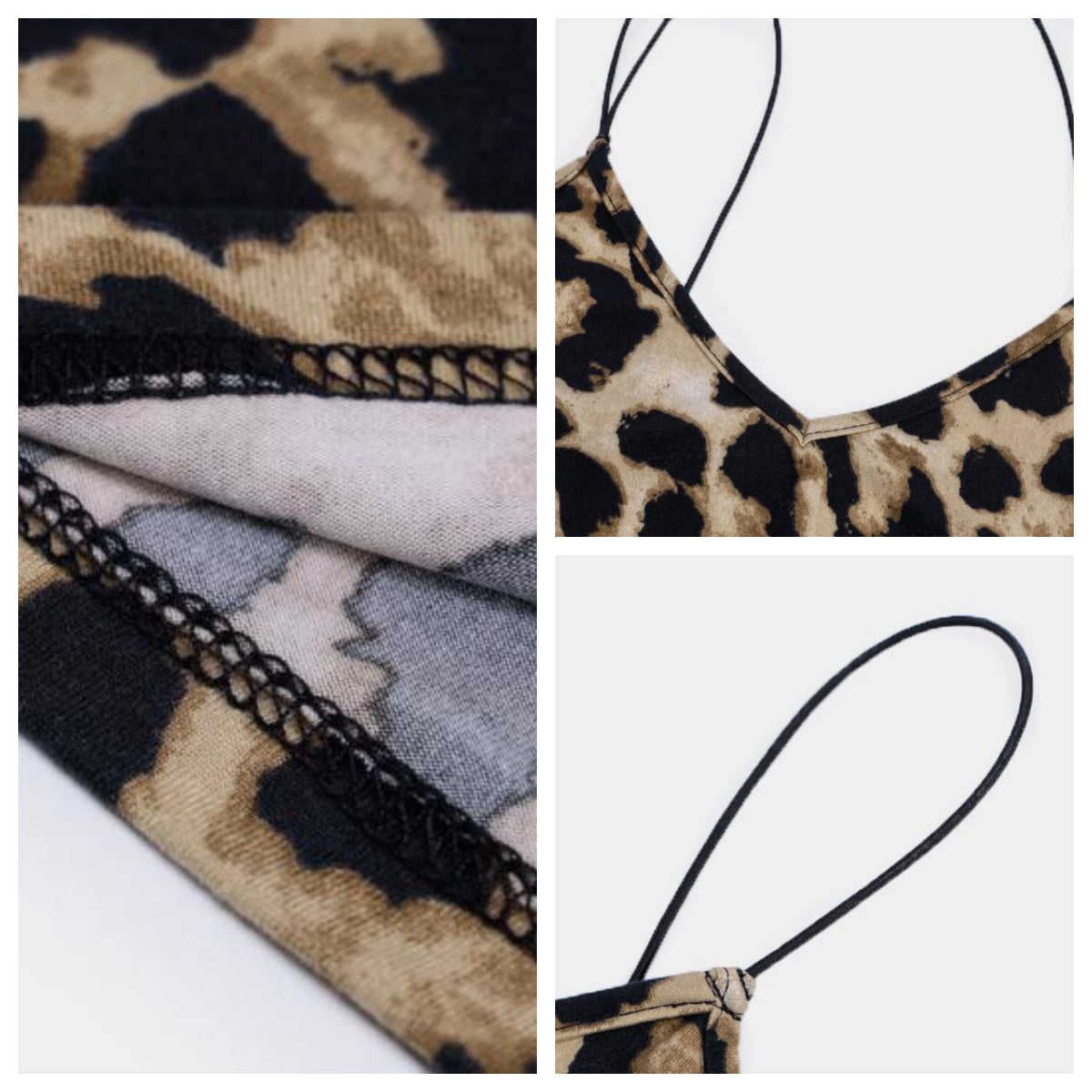 Leopard Print Asymmetrical Bodycon Dress