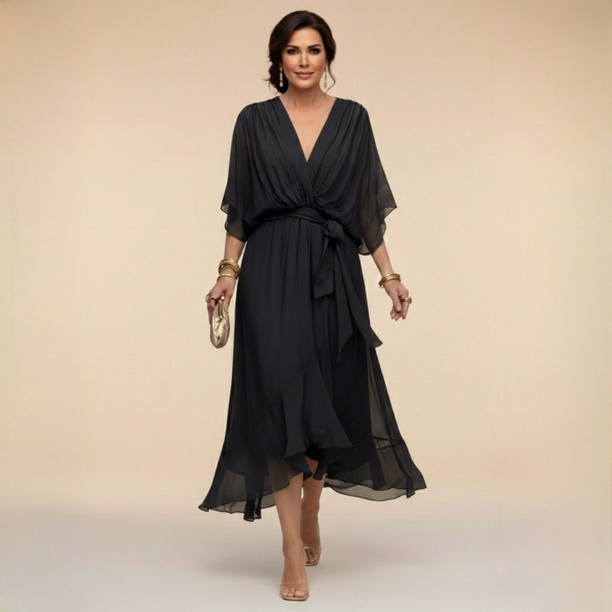 DELACROIX | Dress with V-Neck