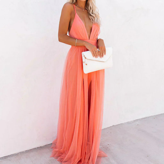 Coral Light Maxi Dress