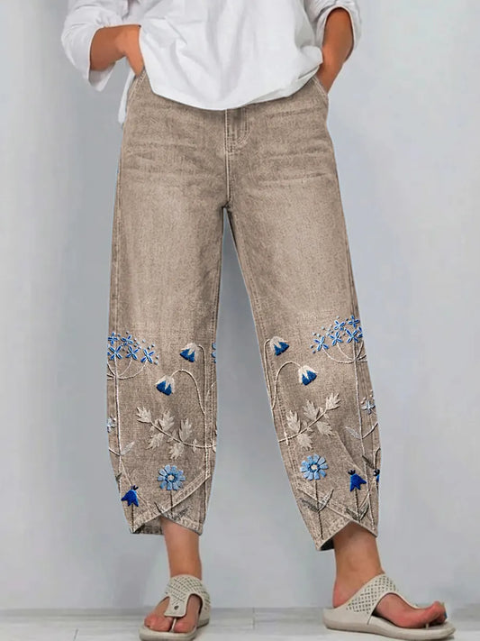 Aven| Casual Embroidered Pants