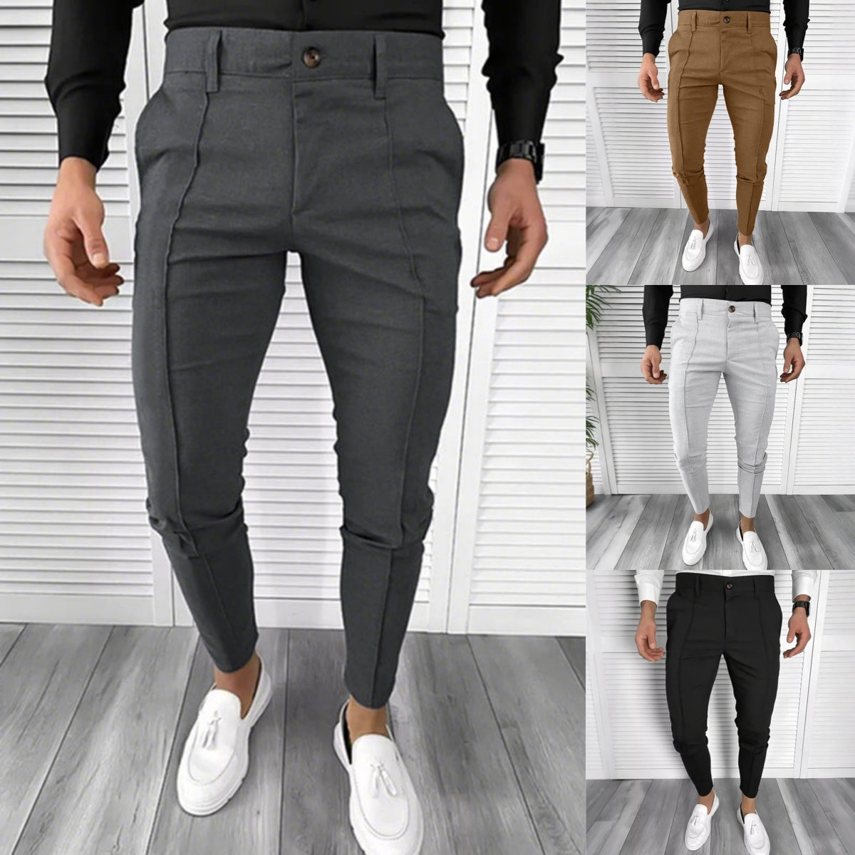 Casual Solid Color High-end Dress Pants