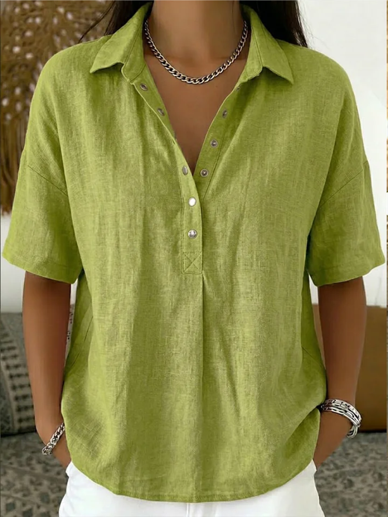 Tessa Blouse with Collar and Button Detail