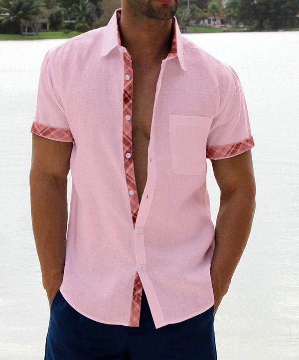 Marcos Plaid Collar Button Shirt