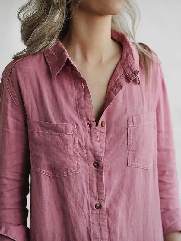 Long-Sleeved Cotton Polyester Jumpsuit for Office