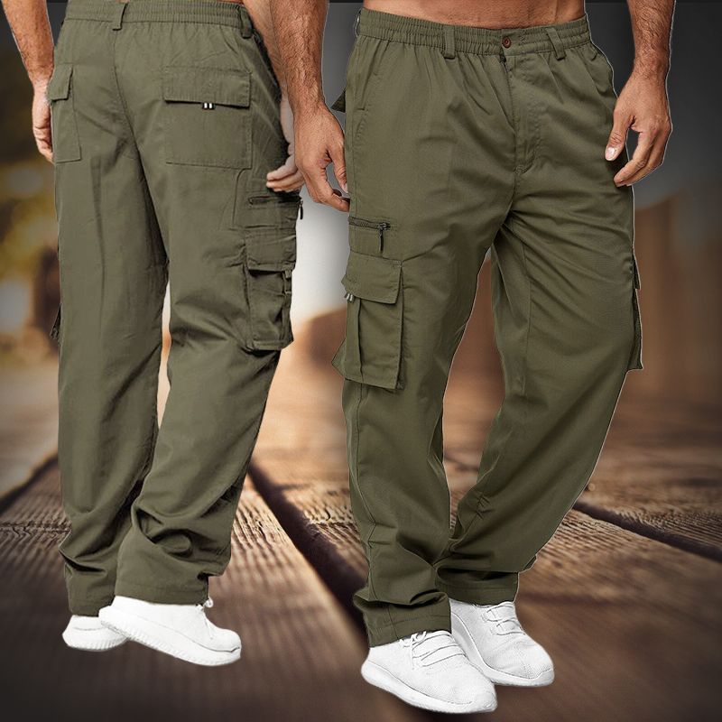 Tactical Loose Straight-leg Multi-pocket Pants
