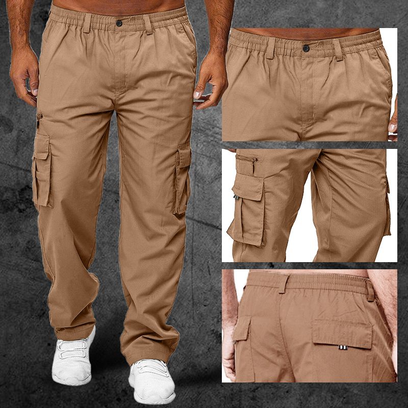 Tactical Loose Straight-leg Multi-pocket Pants