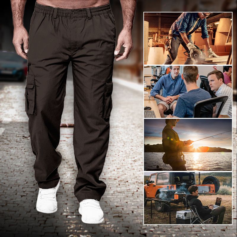 Tactical Loose Straight-leg Multi-pocket Pants