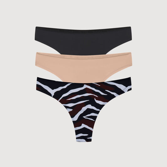 Simply Smooth No Show Thong 3 Pack