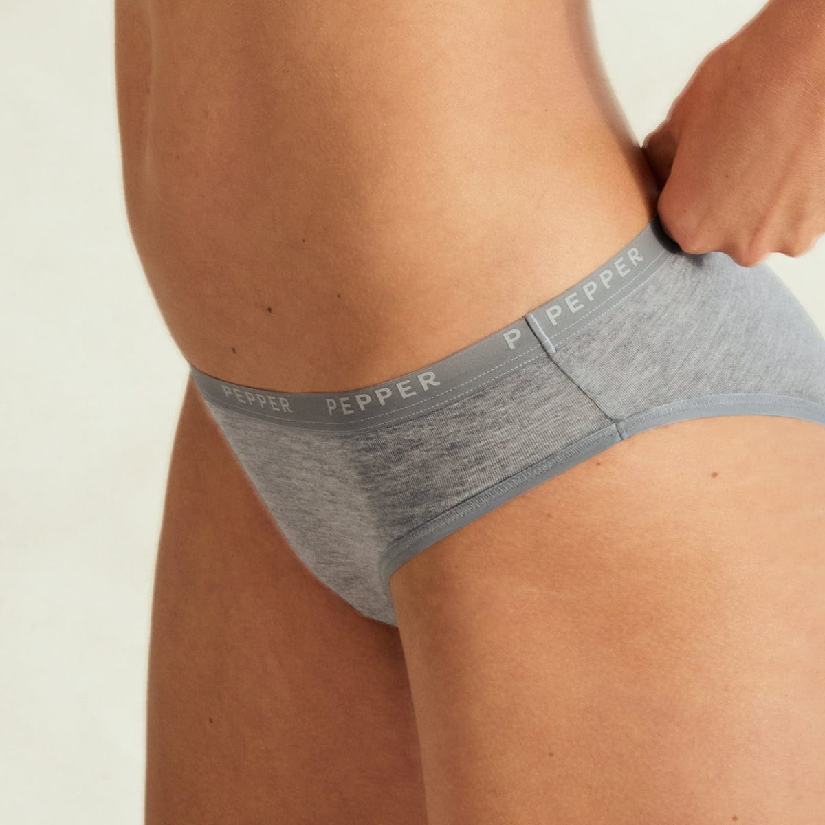 Supima Cotton Bikini Heather Grey