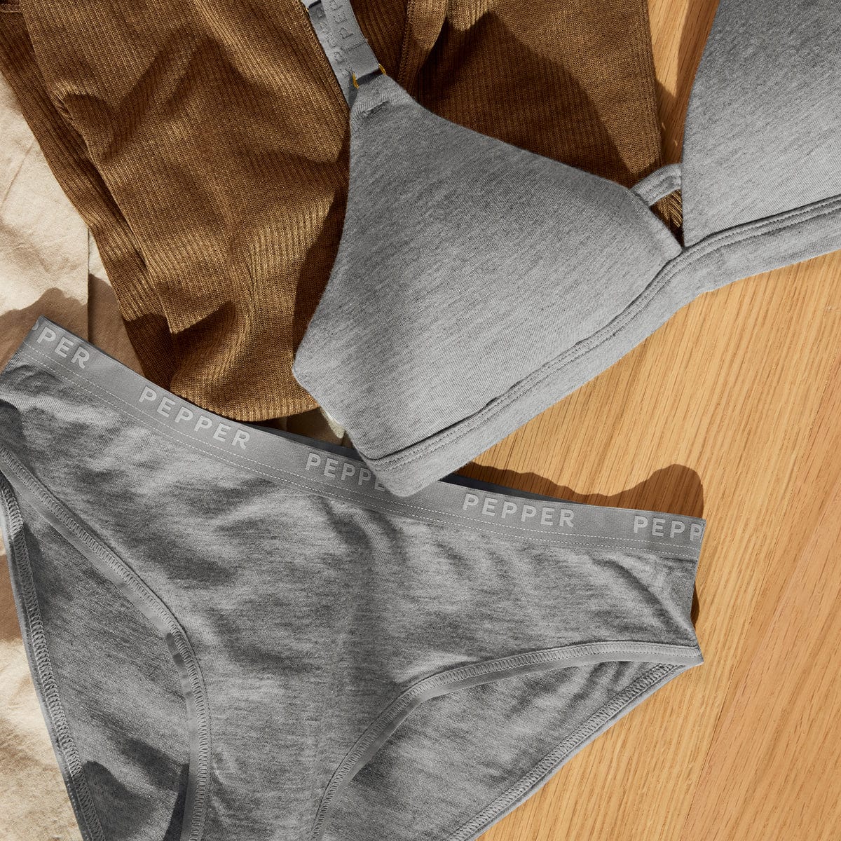 Supima Cotton Bikini Heather Grey