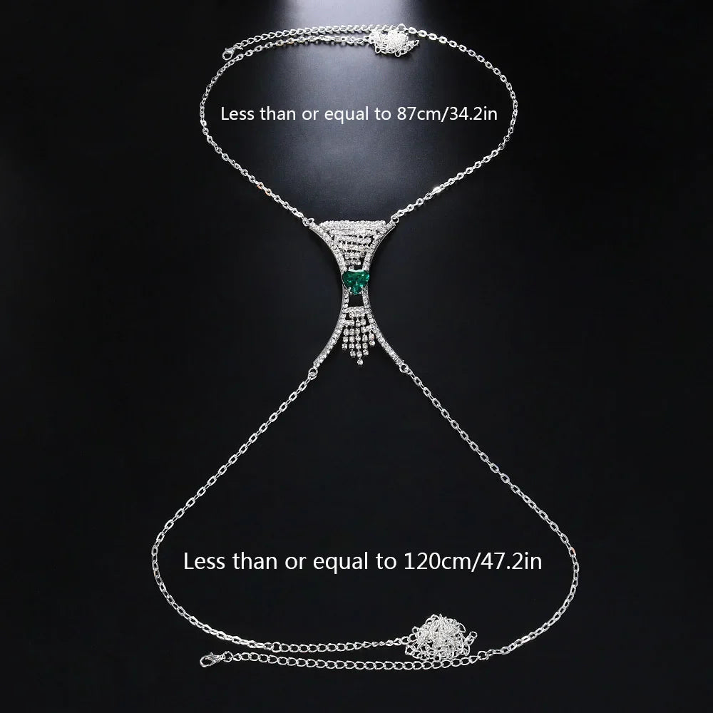 Heart Crystal Chest Chain