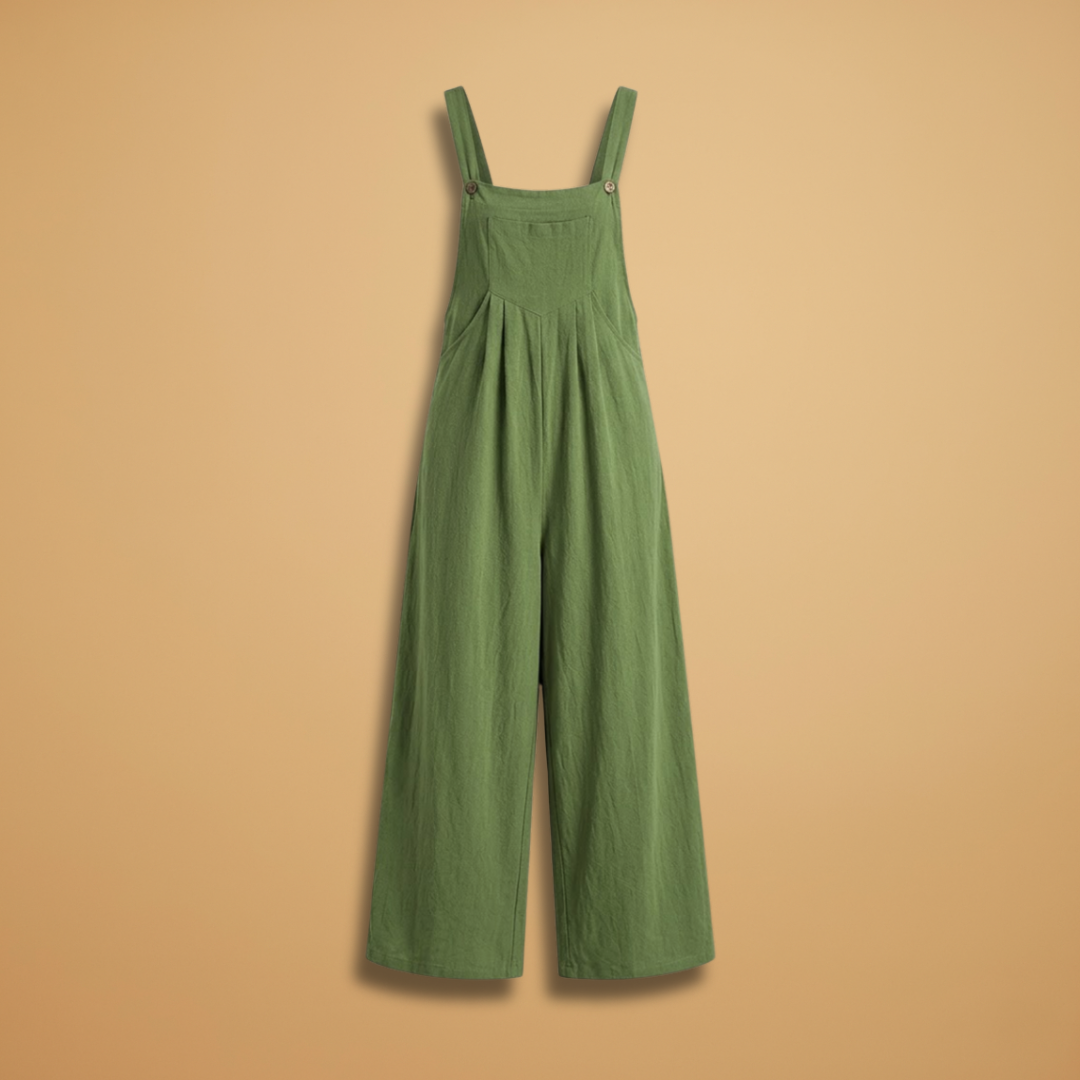 Women's Jumpsuit with Adjustable Straps and Side Pockets