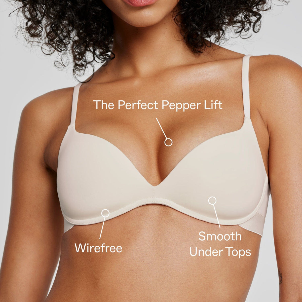 Zero-G Wirefree Lift Up Bra Fawn