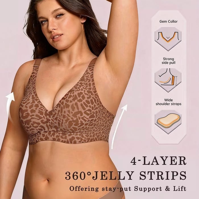 Jelly Bra with Leopard Print