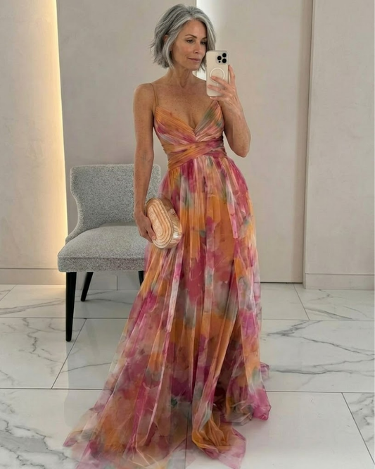 The Vittore Floral Elegance Maxi Dress
