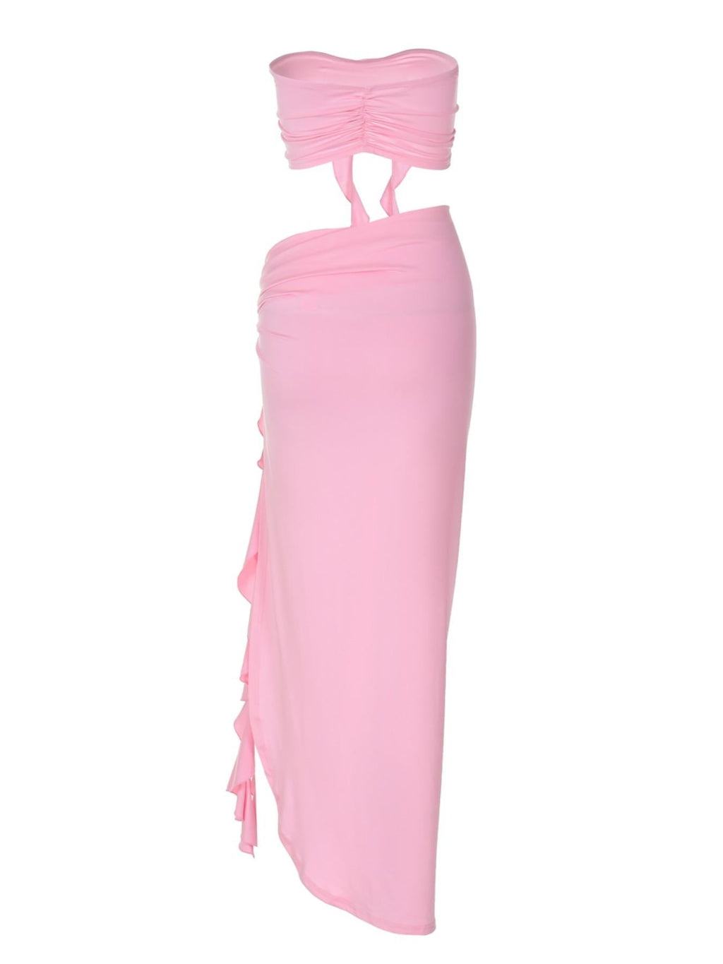 Rose Strapless Maxi Set