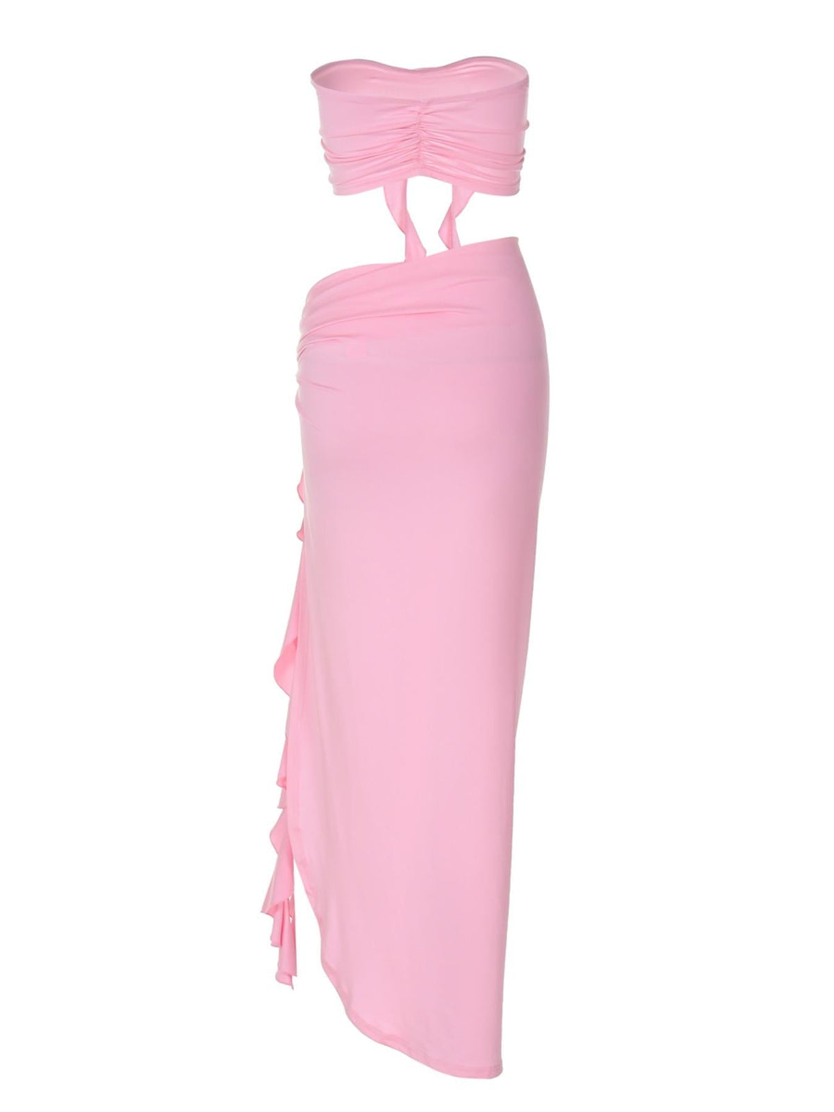Rose Strapless Maxi Set