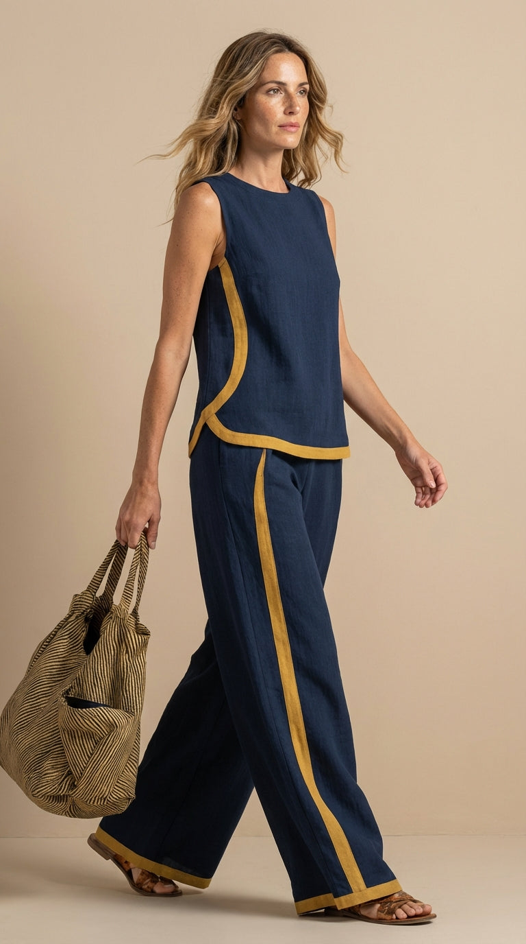 Paula- Linen and Cotton Set
