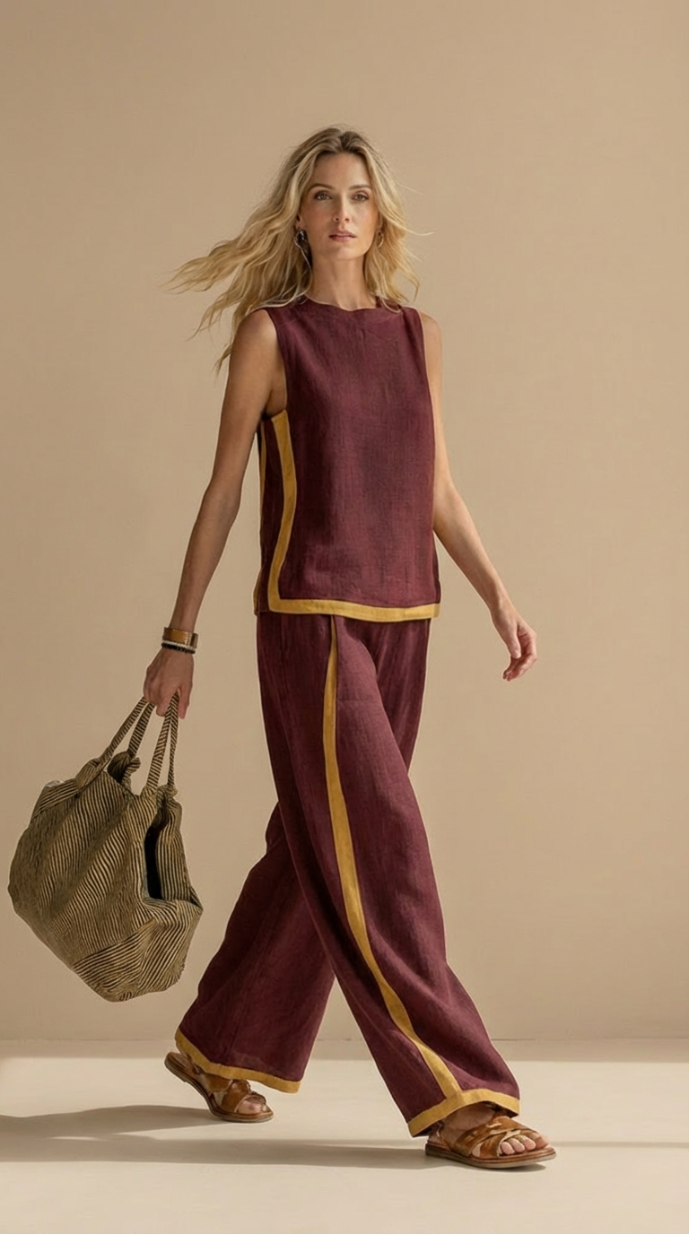 Paula- Linen and Cotton Set