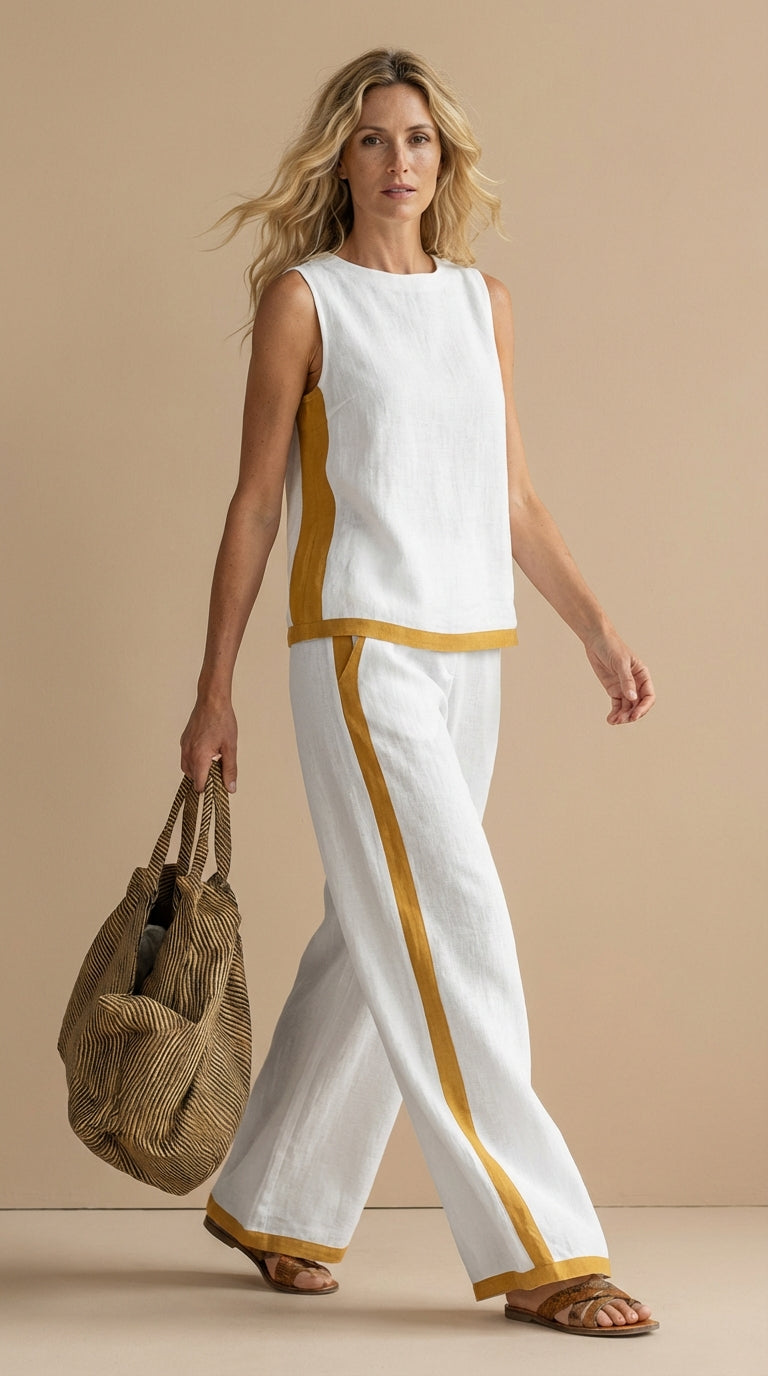Paula- Linen and Cotton Set