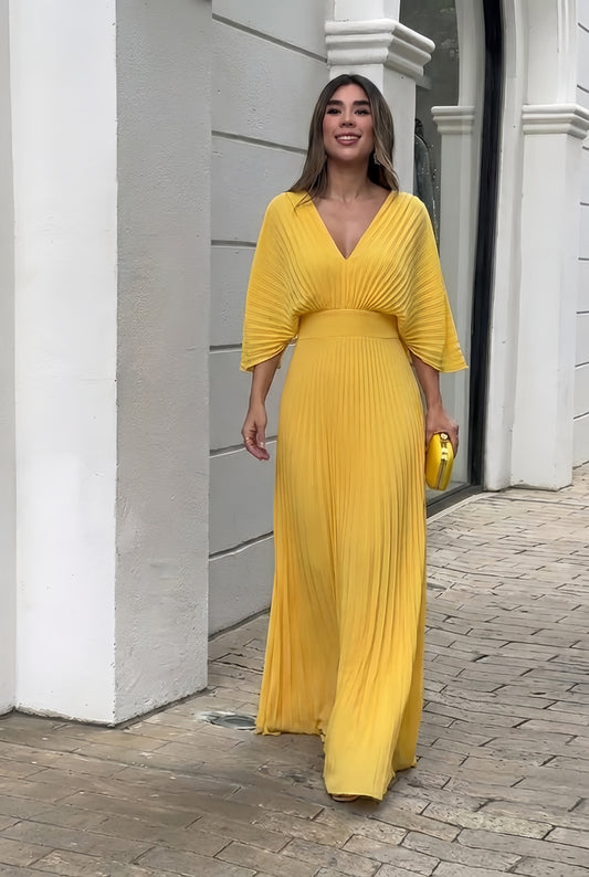 The Vittore Pleated Maxi Dress