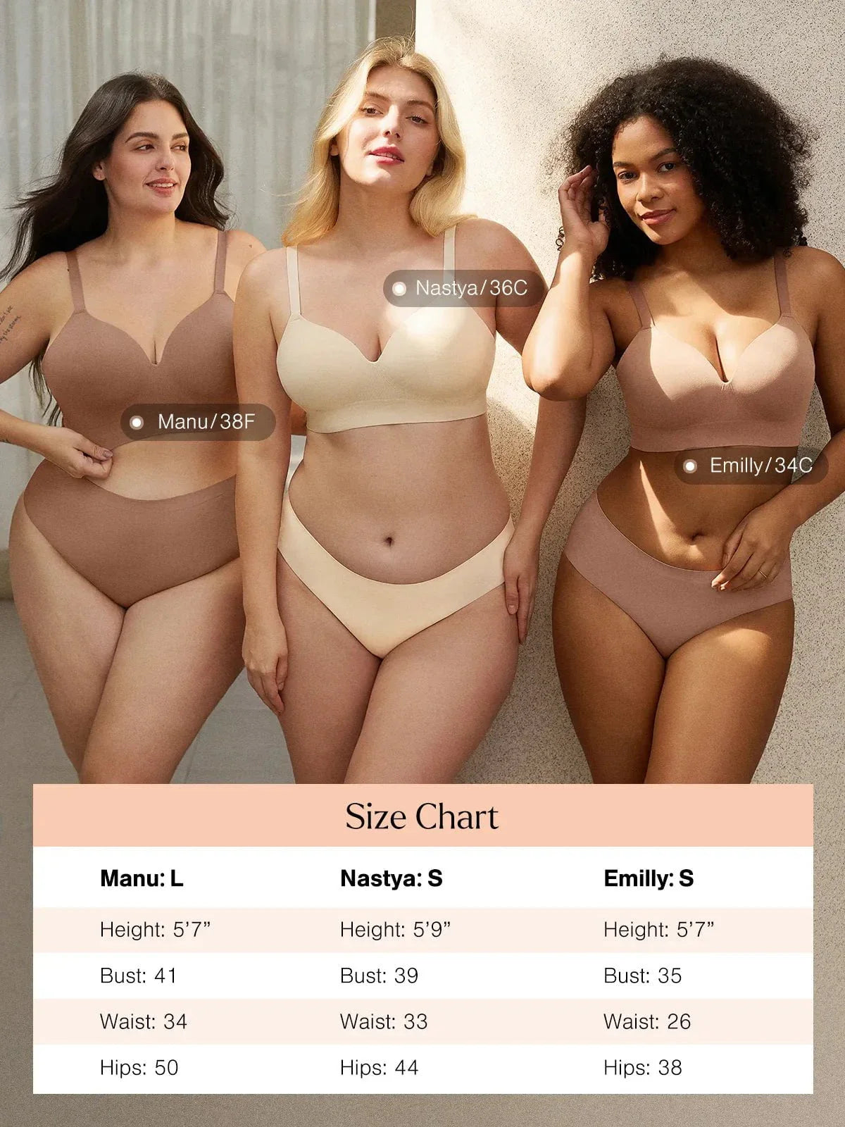 ContourLift Seamless Wireless Shaping Push Up Bra