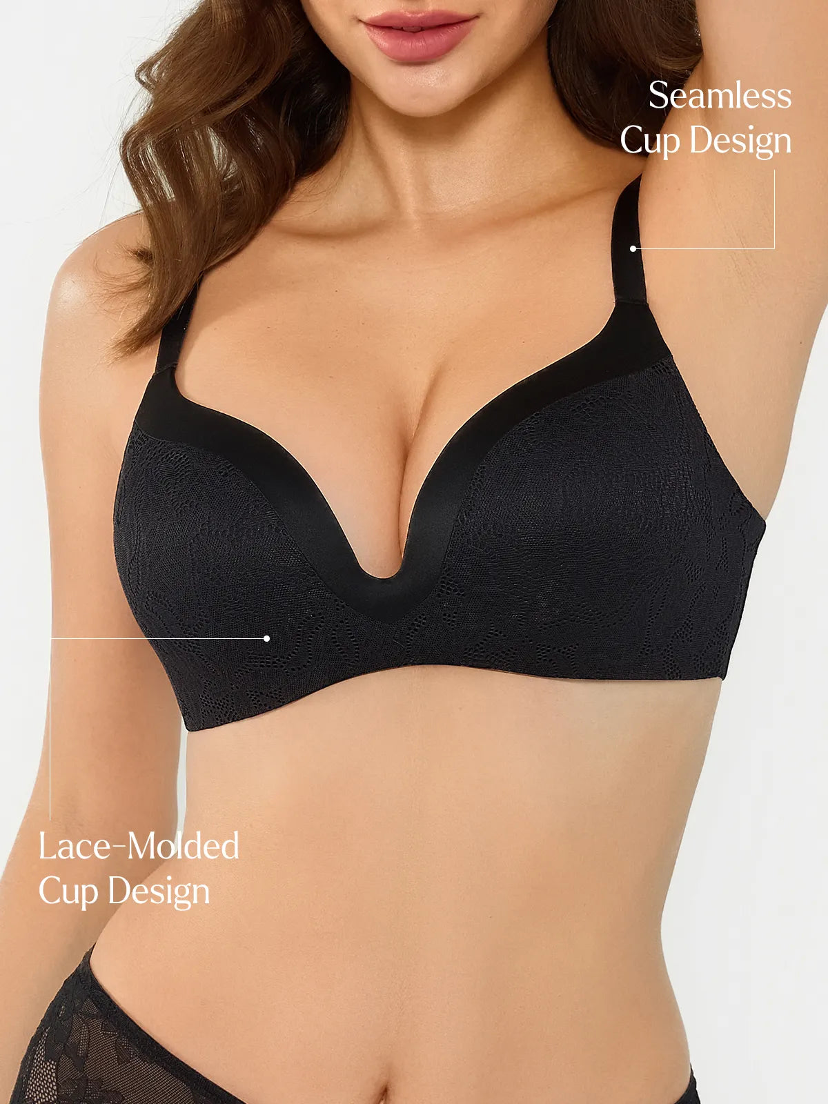 Lace Full Coverage Comfort Sculpting Plunge Bra