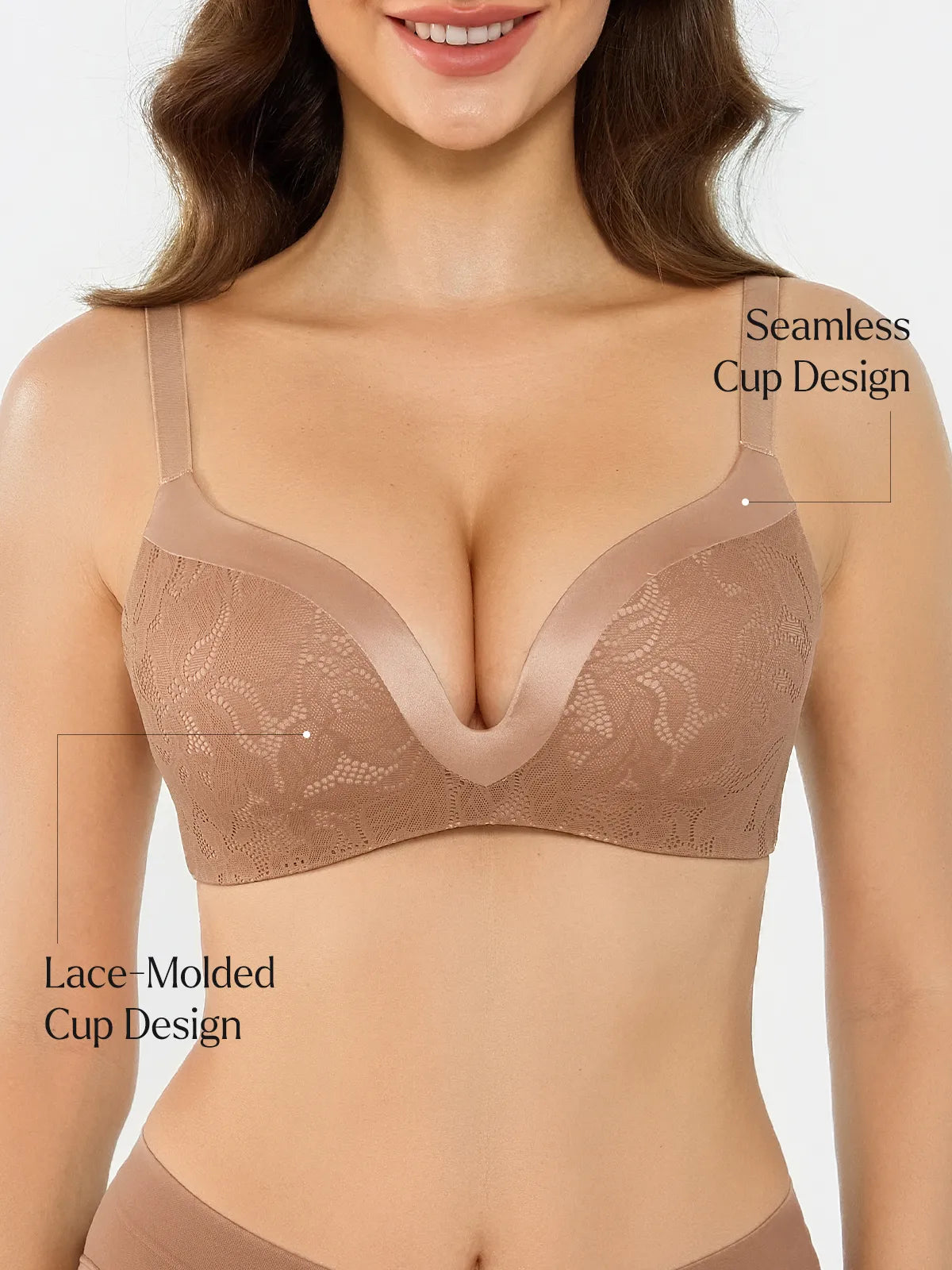 Lace Full Coverage Comfort Sculpting Plunge Bra