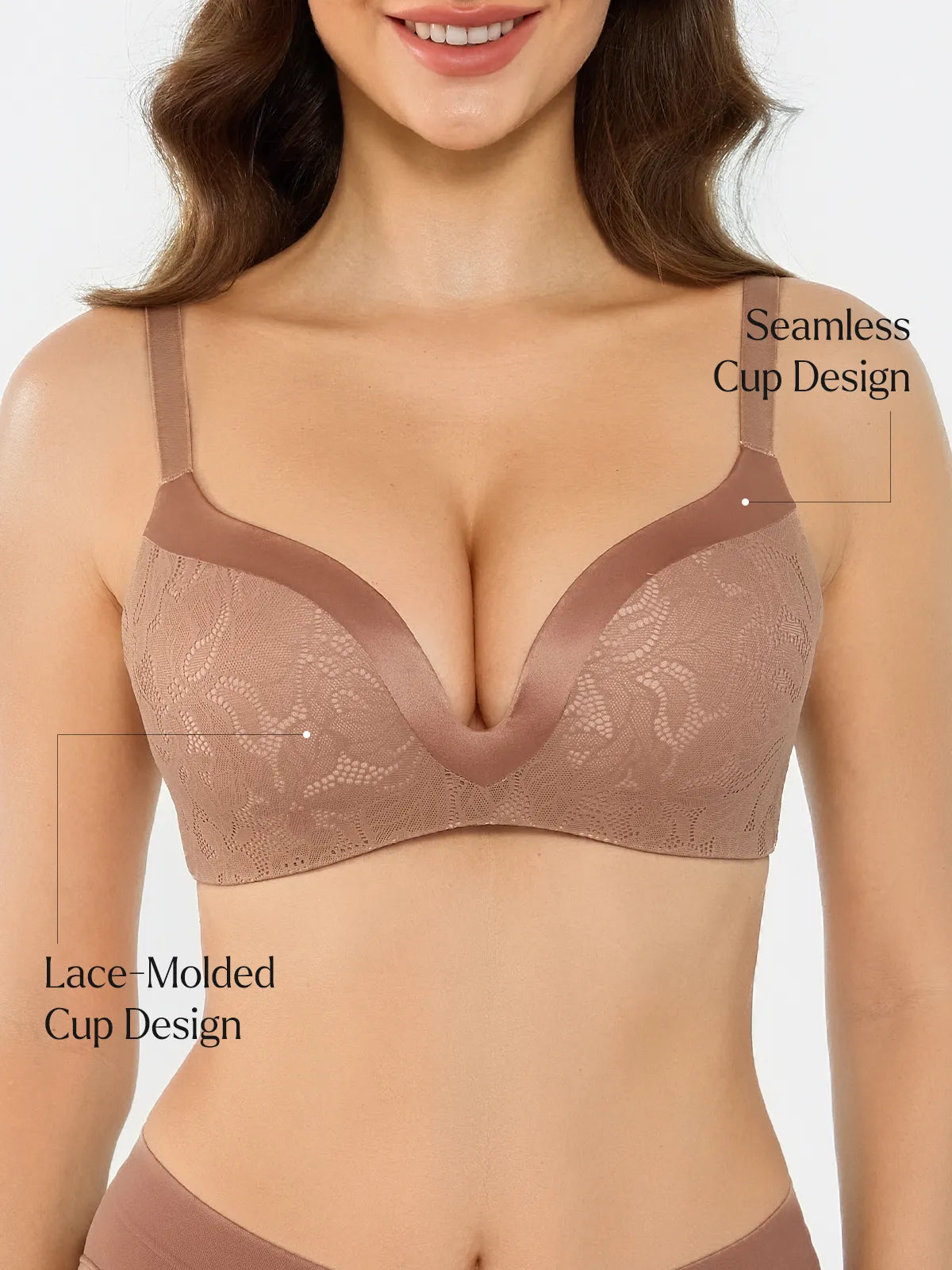 Lace Full Coverage Comfort Sculpting Plunge Bra