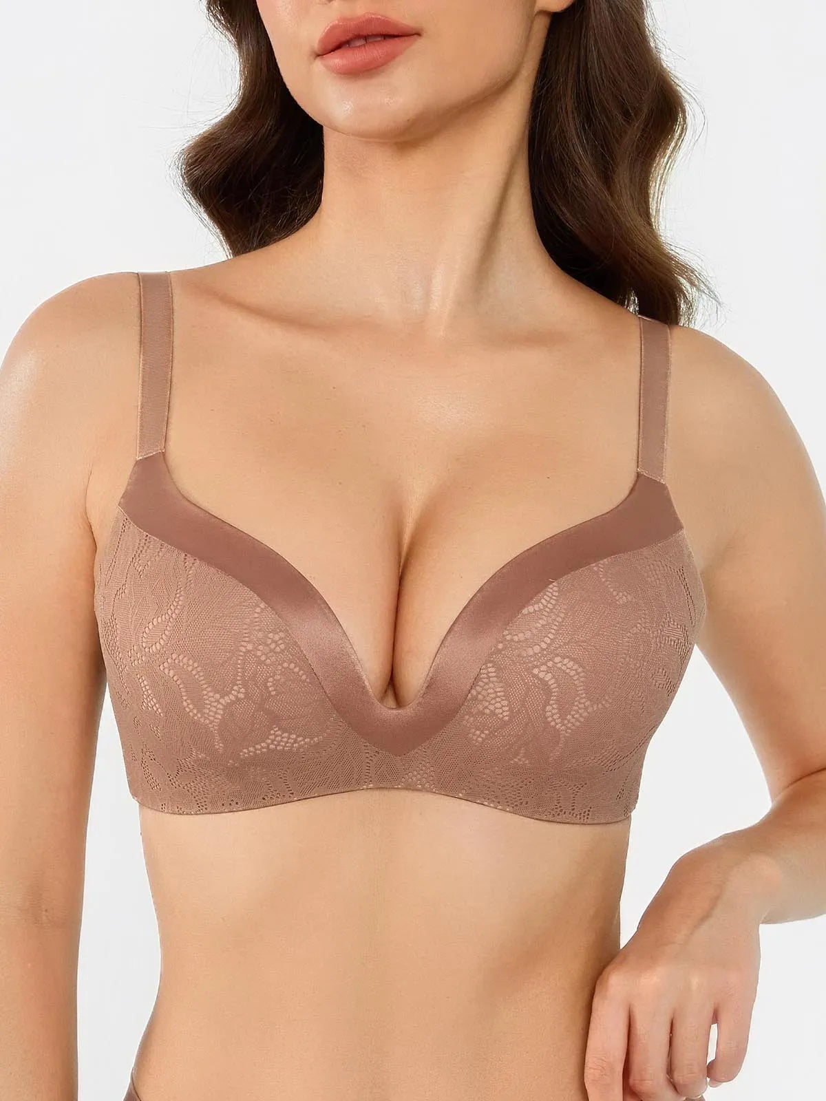 Lace Full Coverage Comfort Sculpting Plunge Bra