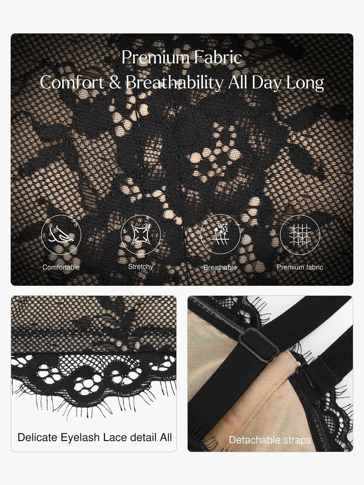 Shapewear Sculpting Leopard Mesh Detachable Strap Corset Top