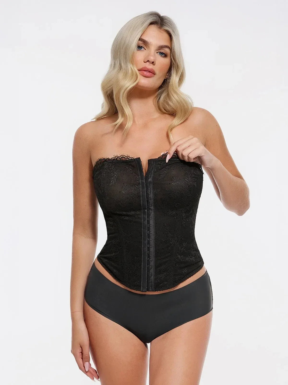 Shapewear Sculpting Leopard Mesh Detachable Strap Corset Top