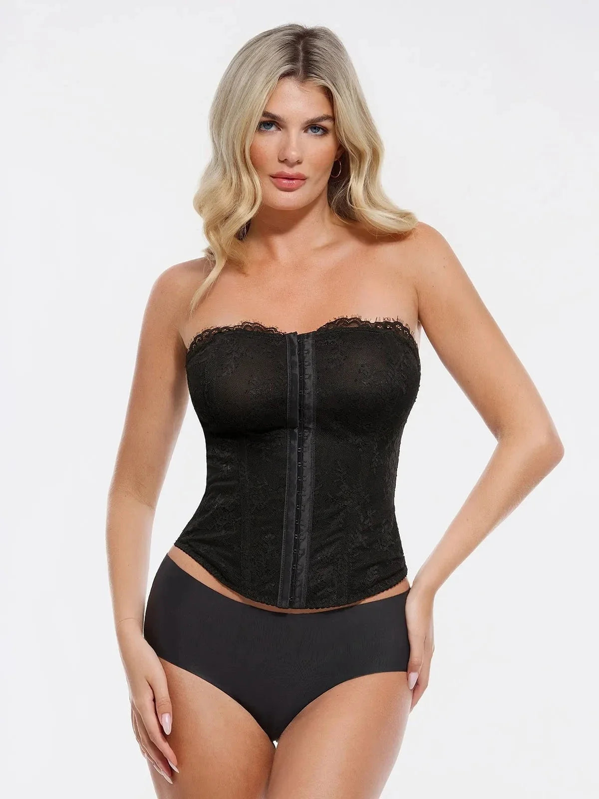Shapewear Sculpting Leopard Mesh Detachable Strap Corset Top