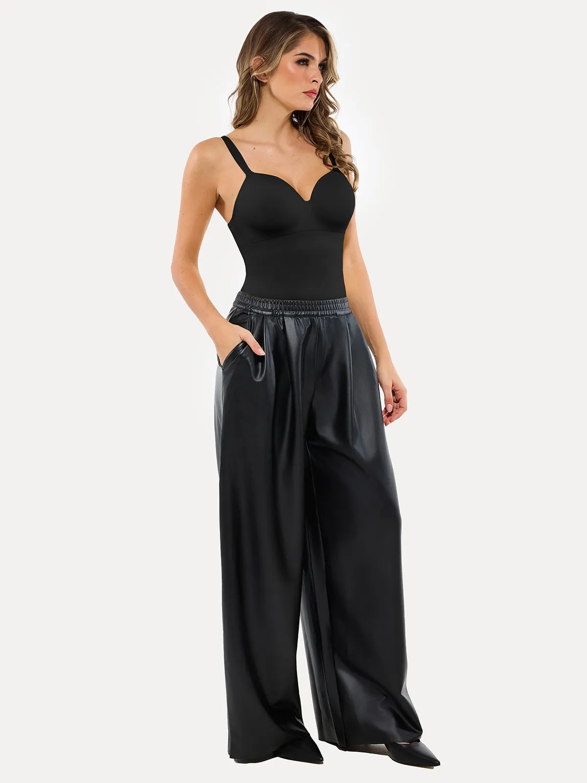 Seamless Built-in Bra All-in-One Push-Up Sculpting Cami Top