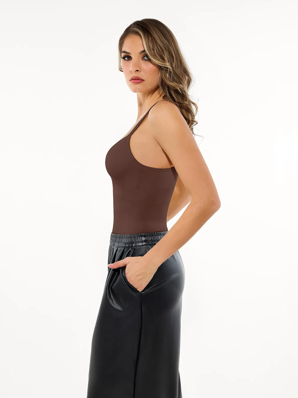 Seamless Built-in Bra All-in-One Push-Up Sculpting Cami Top