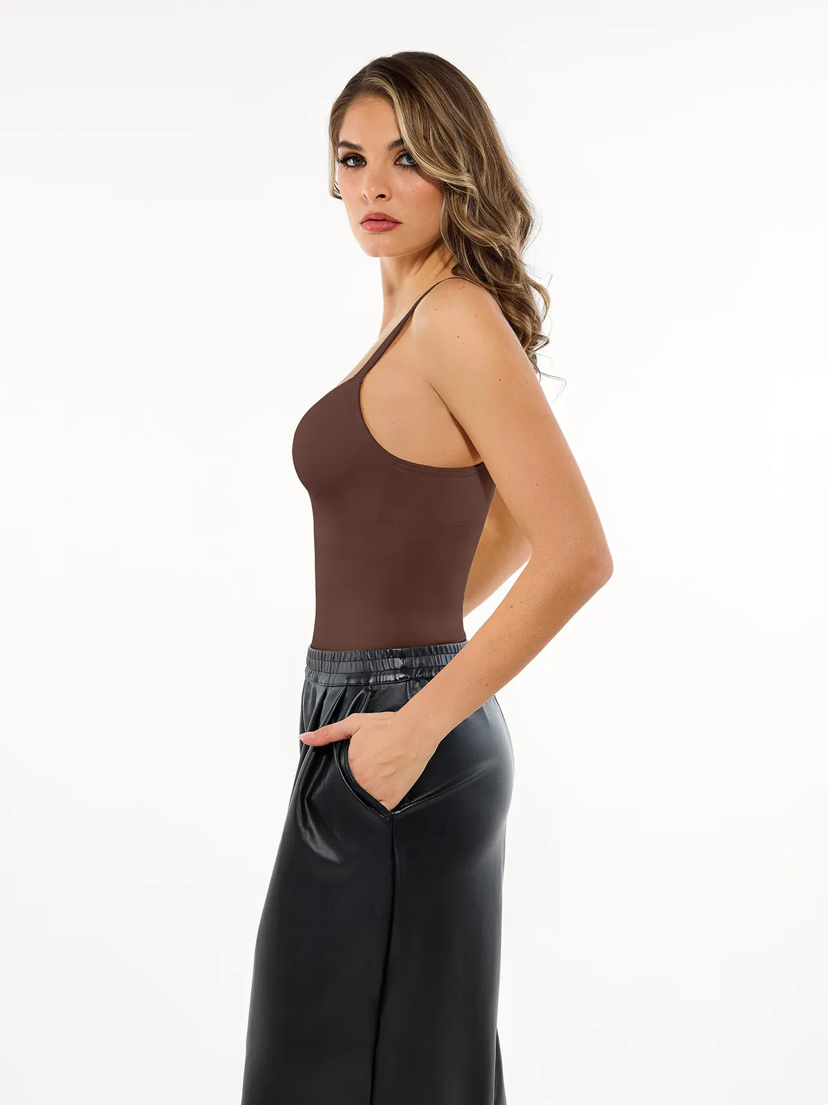 Seamless Built-in Bra All-in-One Push-Up Sculpting Cami Top