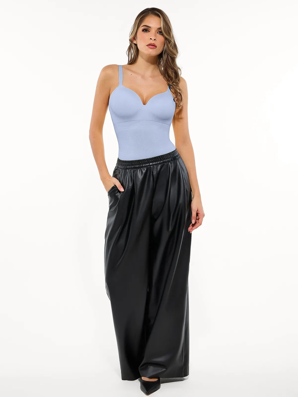 Seamless Built-in Bra All-in-One Push-Up Sculpting Cami Top