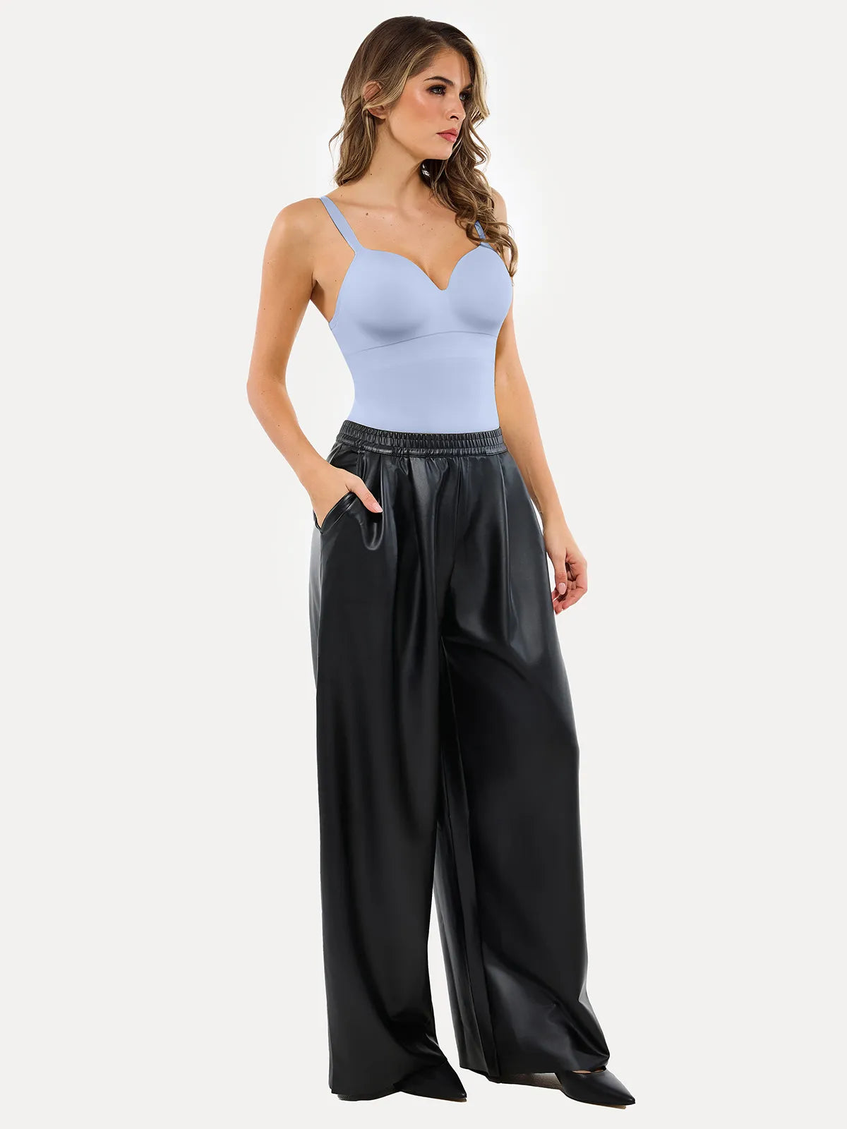 Seamless Built-in Bra All-in-One Push-Up Sculpting Cami Top