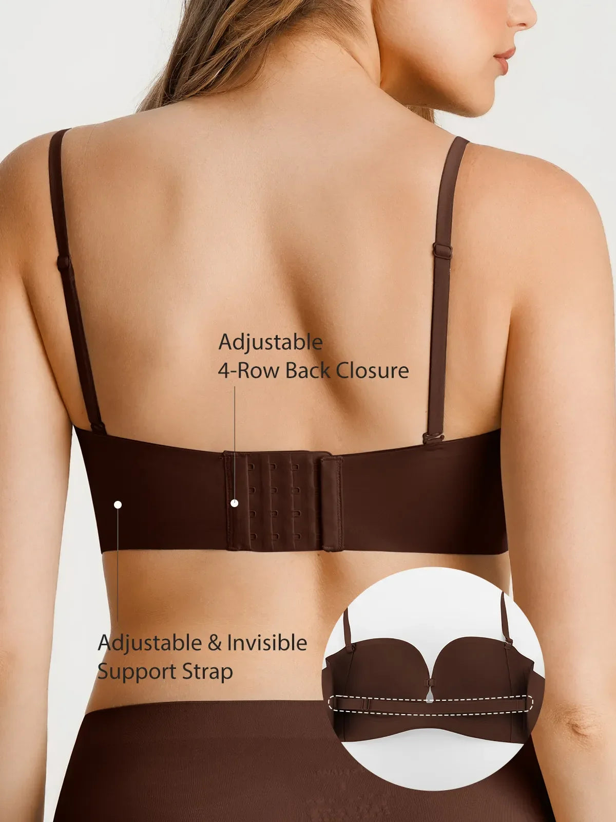 Seamless Non-Slip Push-Up Shaping Strapless Bra