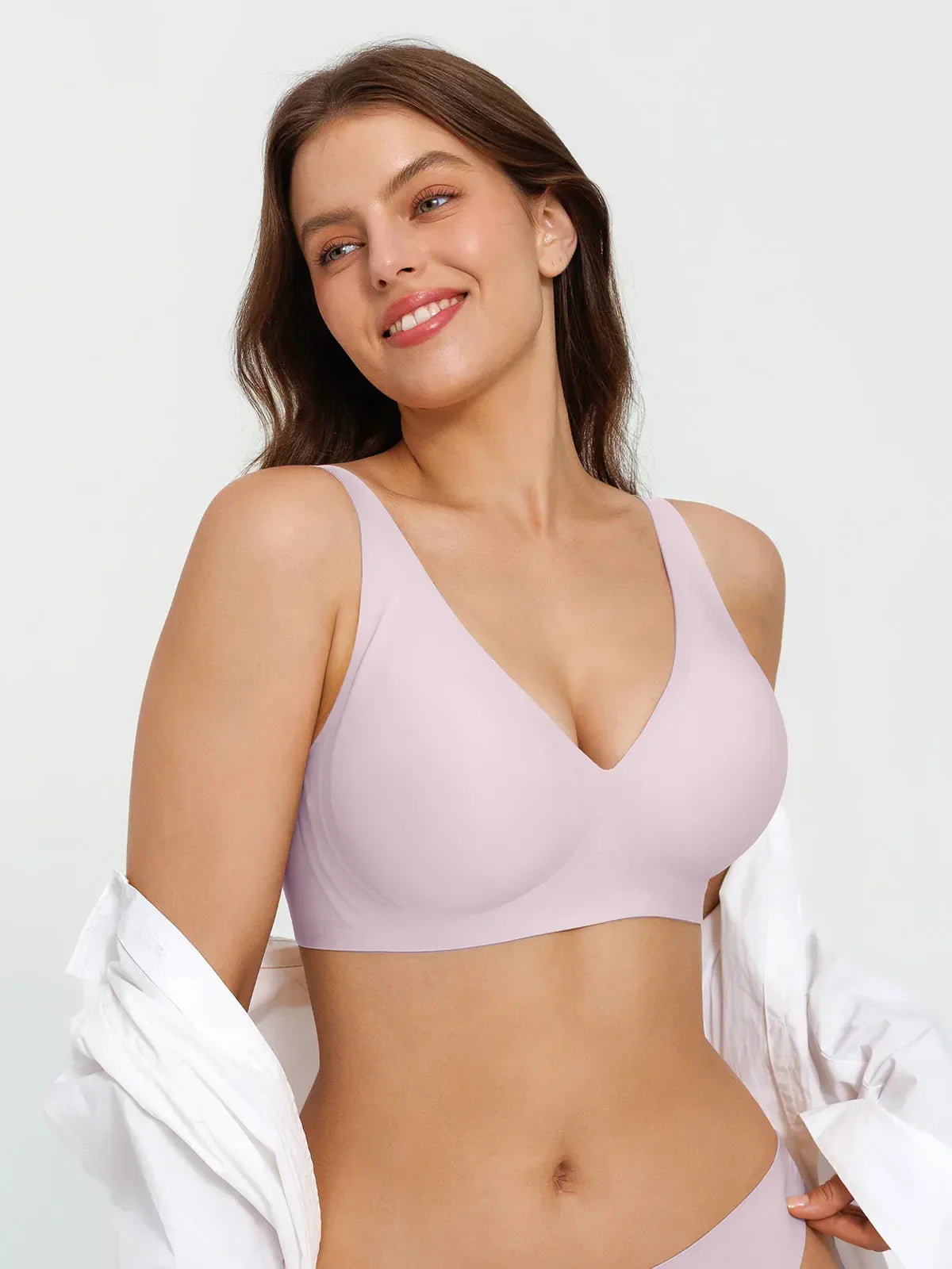 Seamless Wireless Jelly Leopard Contour Minimizer Support Bra