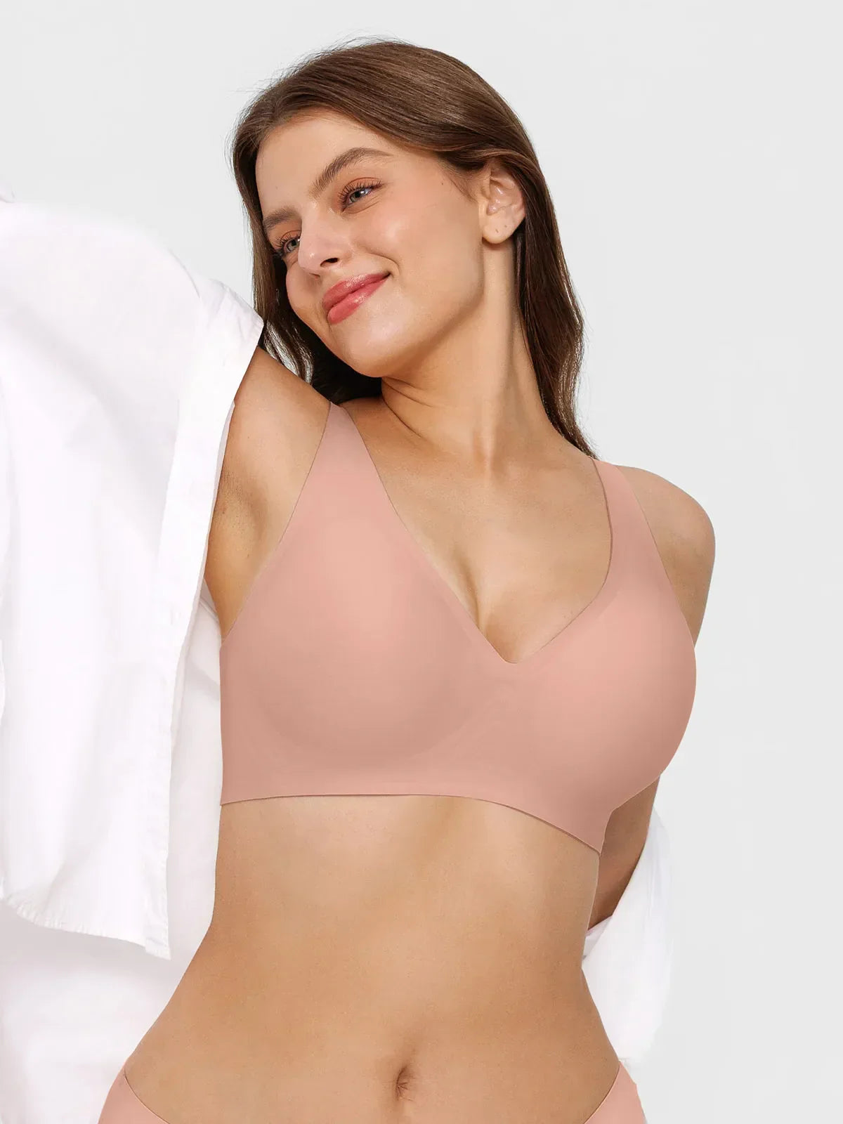 Seamless Wireless Jelly Comfort Plunge Bra