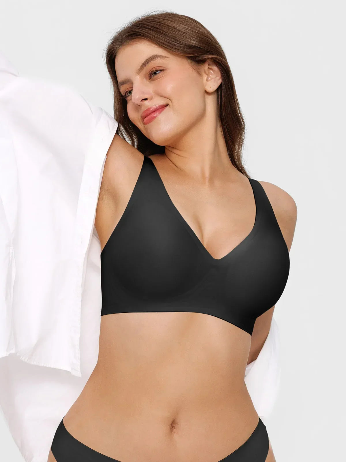 Seamless Wireless Jelly Comfort Plunge Bra