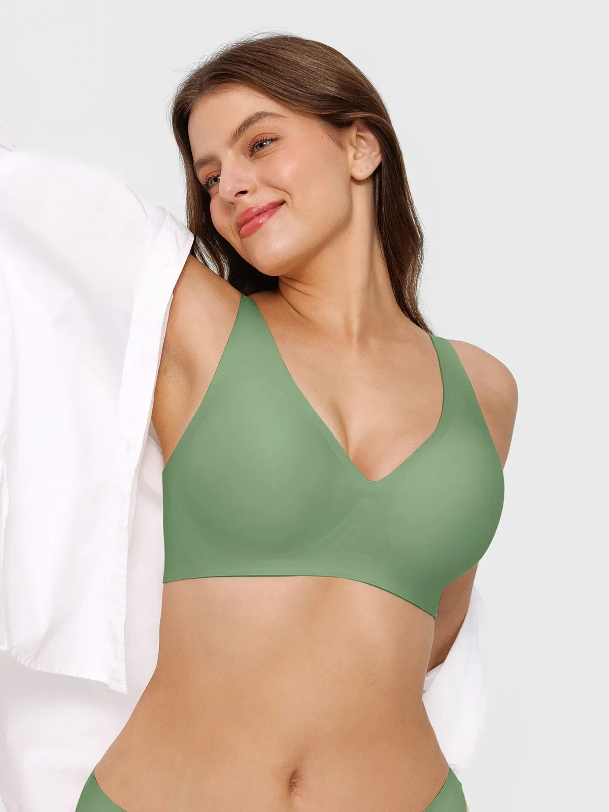 Seamless Wireless Jelly Comfort Plunge Bra