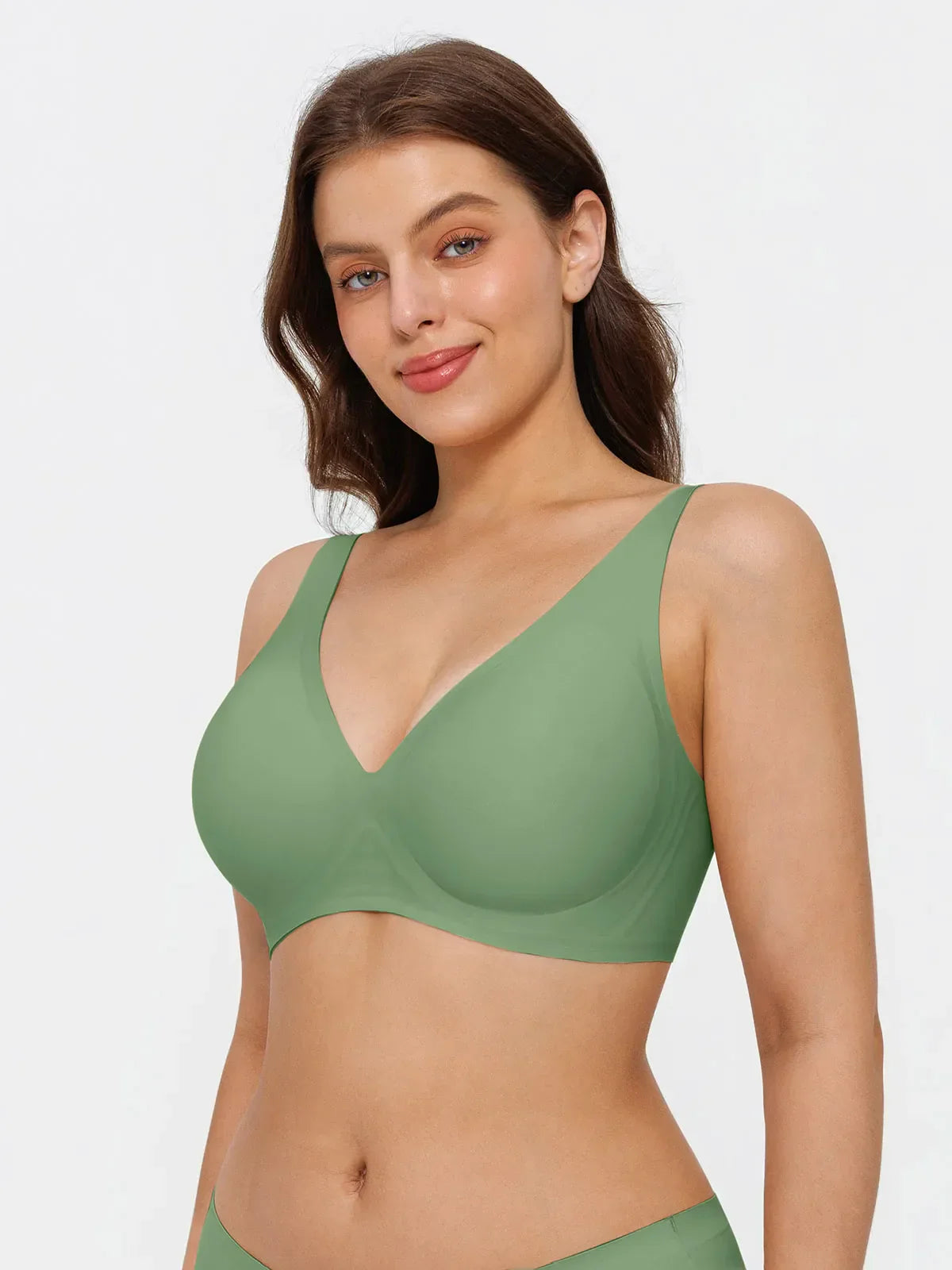 Seamless Wireless Jelly Comfort Plunge Bra