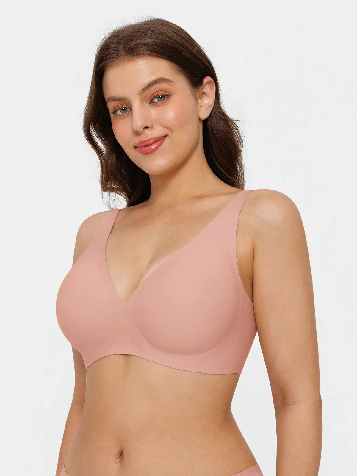 Seamless Wireless Jelly Comfort Plunge Bra