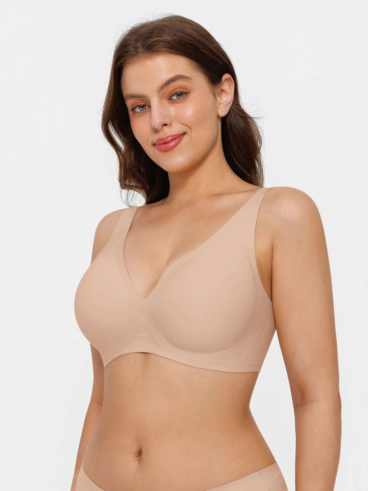 Seamless Wireless Jelly Comfort Plunge Bra