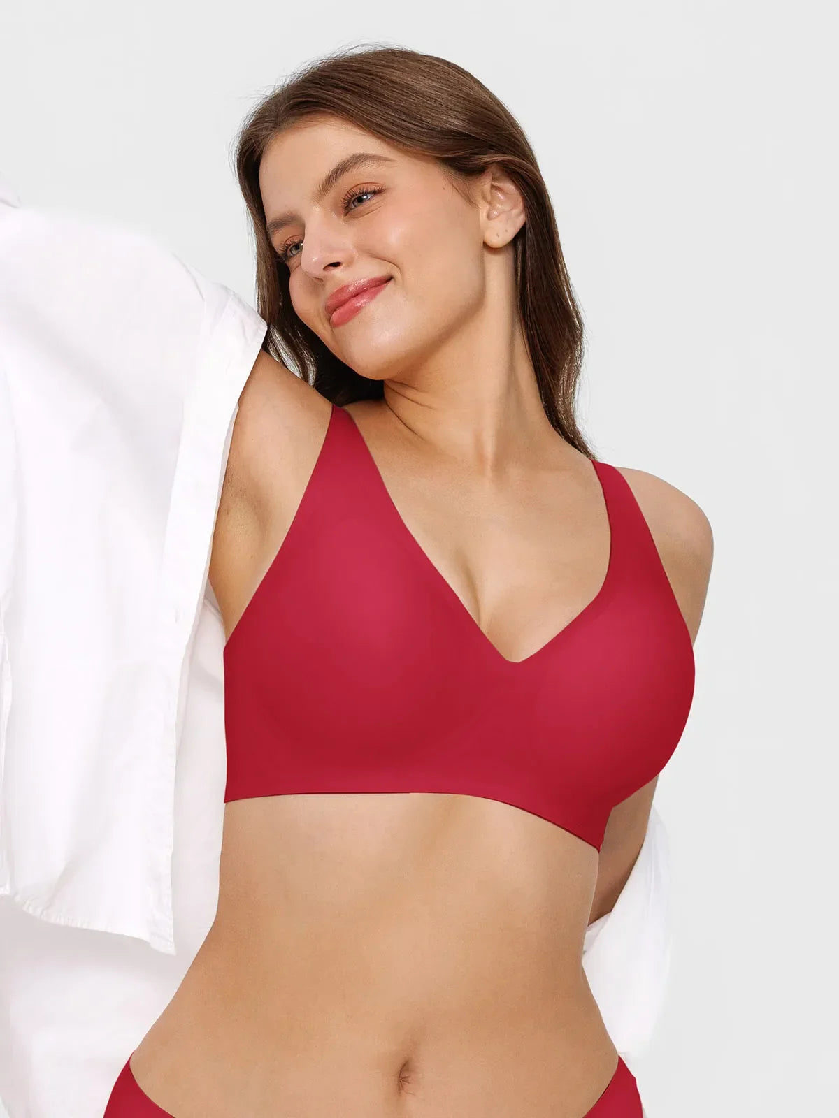 Seamless Wireless Jelly Comfort Plunge Bra