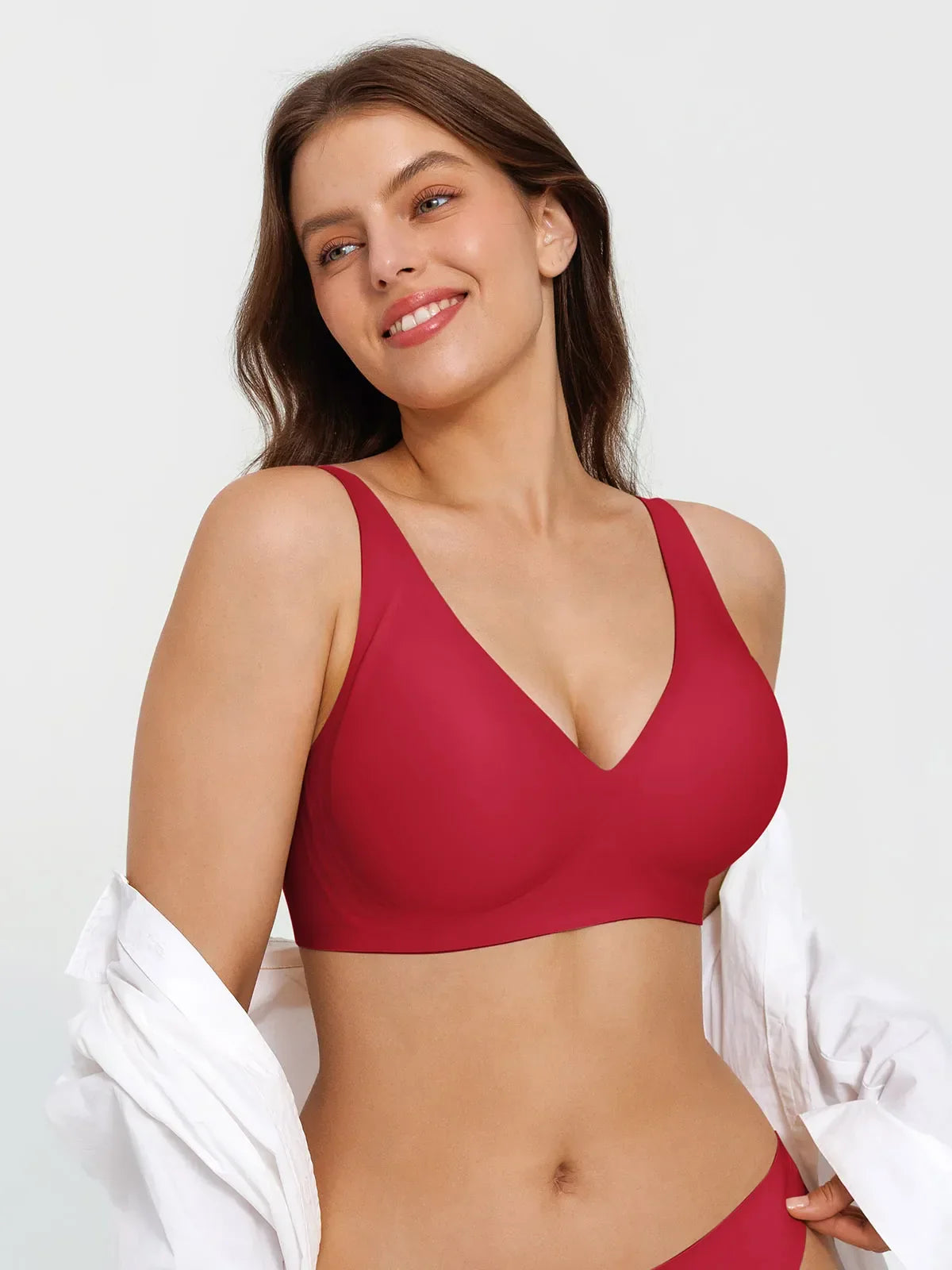 Seamless Wireless Jelly Comfort Plunge Bra