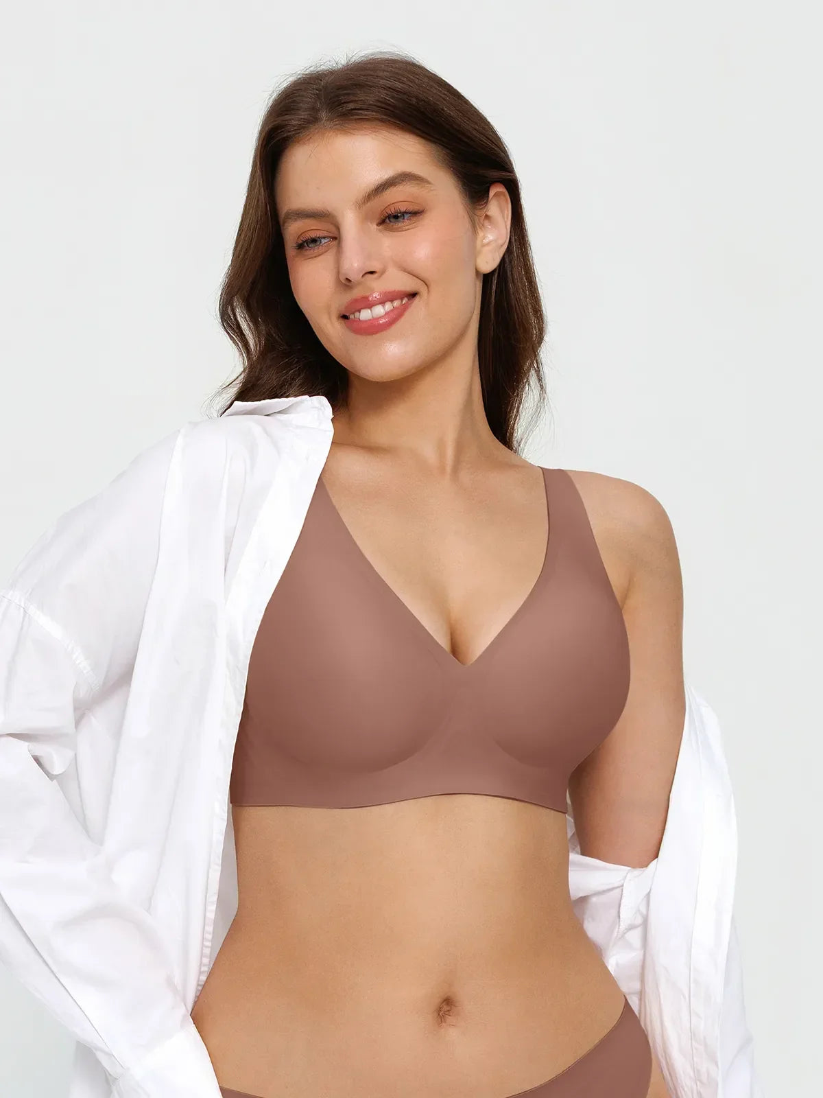 Seamless Wireless Jelly Comfort Plunge Bra